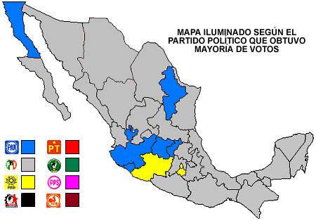 Mapa de Diputados por Mayor�a Relativa